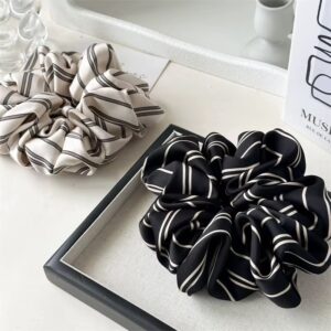 XXLElegant Stripe Oversized Hair Scrunchies