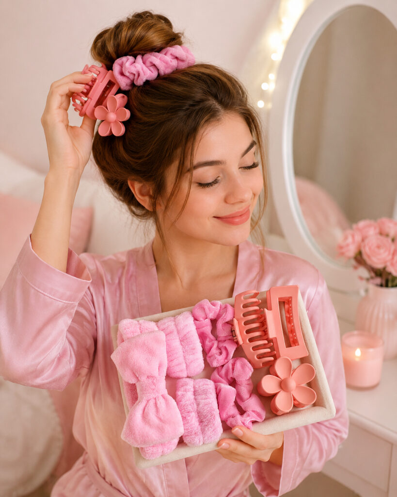 Luxury Spa Hair Care Gift Set – 7-Piece Face Washing & Hair Accessories Kit