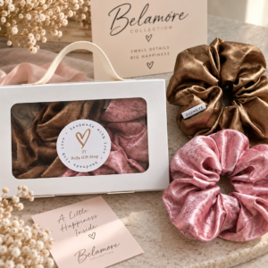 🌸 Floral Scrunchie Set – 2 Pieces